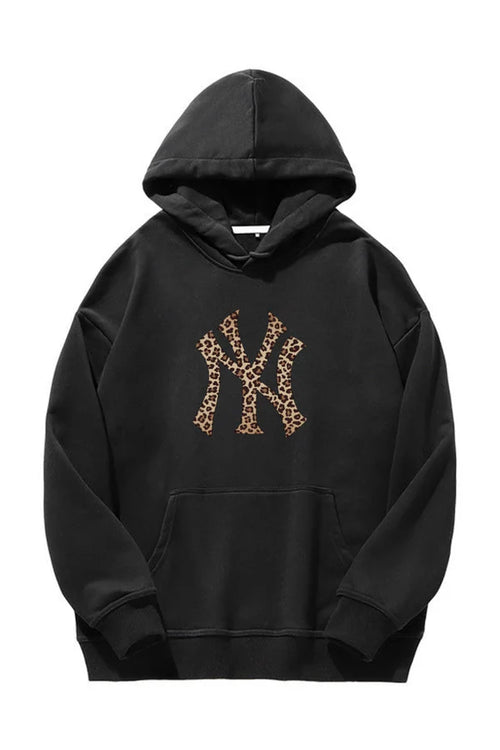 NYC Leopard Print Hoodie